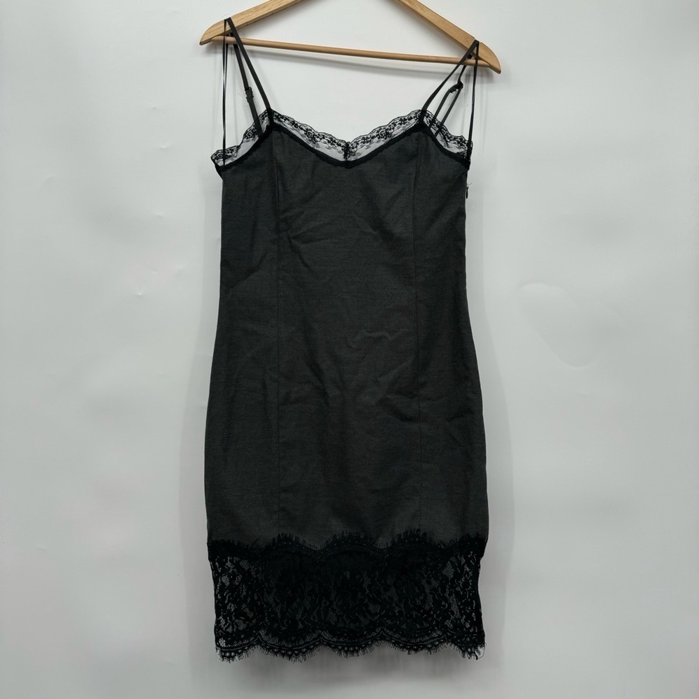Zara Lace Trim Slip Dress Women’s L Fairy Grunge Goth Lingerie Dark Academia